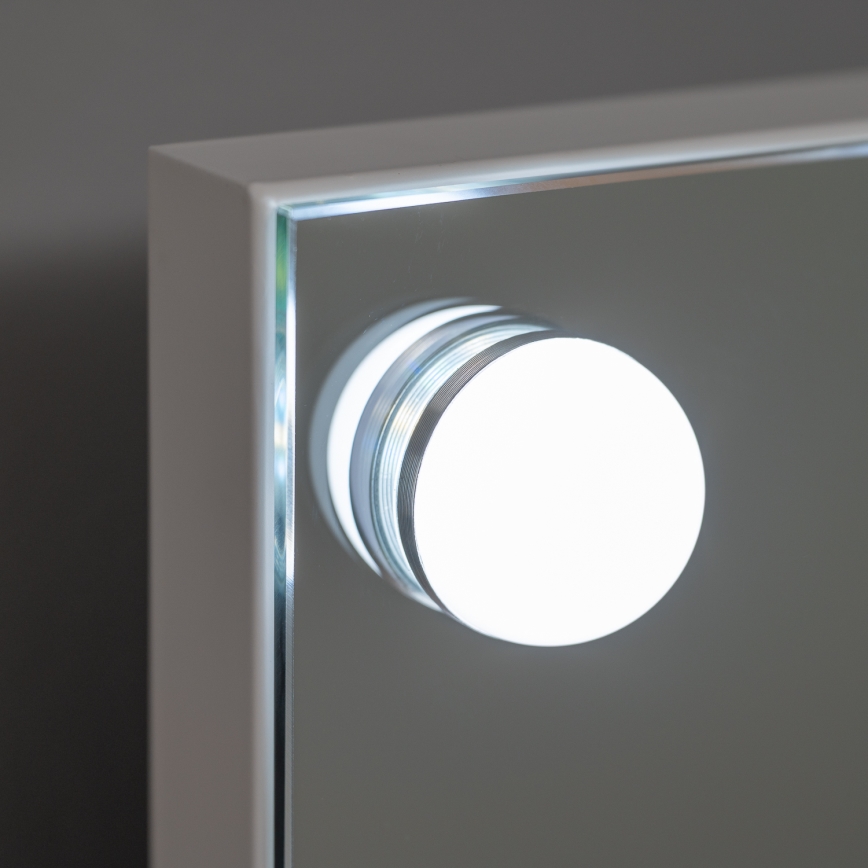 BRILAGI - LED hämardatav meigipeegel HOLLYWOOD LED/15W/230V CCT + 2x USB 60x50 cm valge