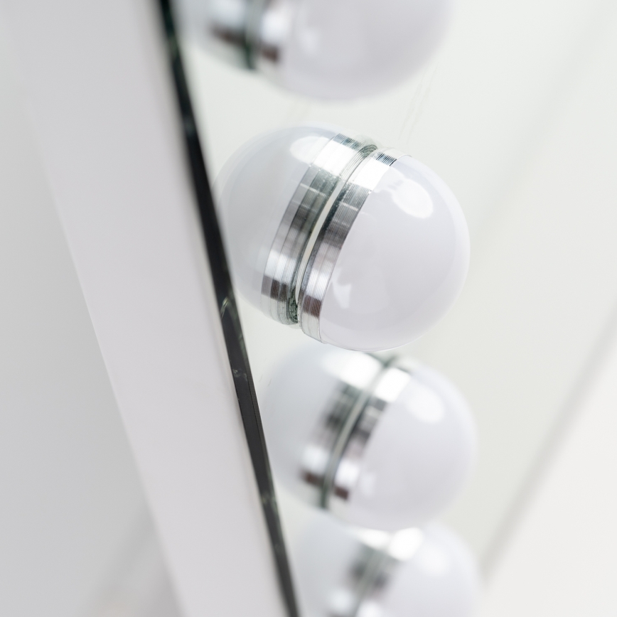 BRILAGI - LED hämardatav meigipeegel HOLLYWOOD LED/15W/230V CCT + 2x USB 60x50 cm valge