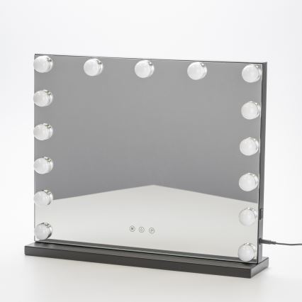 BRILAGI - LED hämardatav meigipeegel HOLLYWOOD LED/15W/230V CCT + USB must