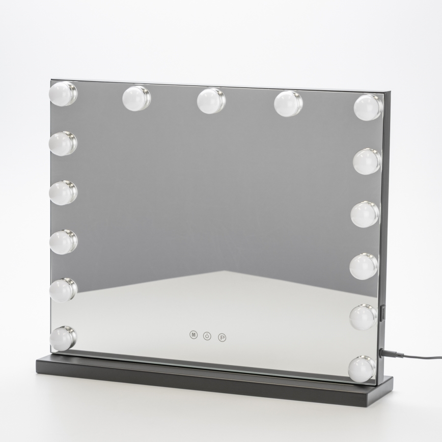 BRILAGI - LED hämardatav meigipeegel HOLLYWOOD LED/15W/230V CCT + USB must