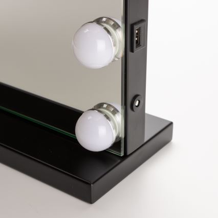 BRILAGI - LED hämardatav meigipeegel HOLLYWOOD LED/15W/230V CCT + USB must