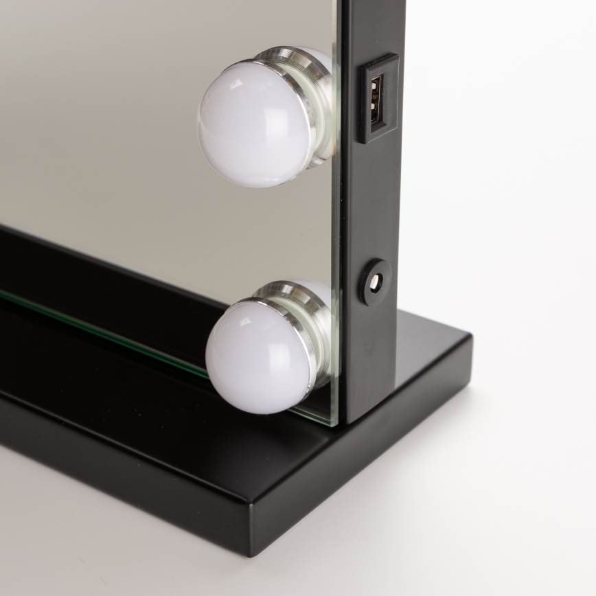 BRILAGI - LED hämardatav meigipeegel HOLLYWOOD LED/15W/230V CCT + USB must