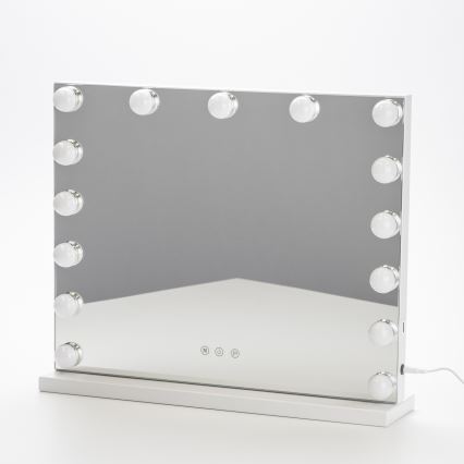 BRILAGI - LED Hämardatav meigipeegel HOLLYWOOD LED/15W/230V CCT + USB valge
