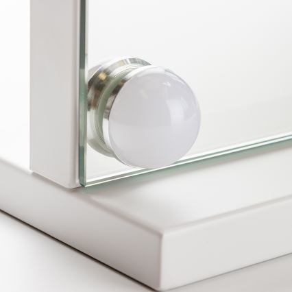 BRILAGI - LED Hämardatav meigipeegel HOLLYWOOD LED/15W/230V CCT + USB valge