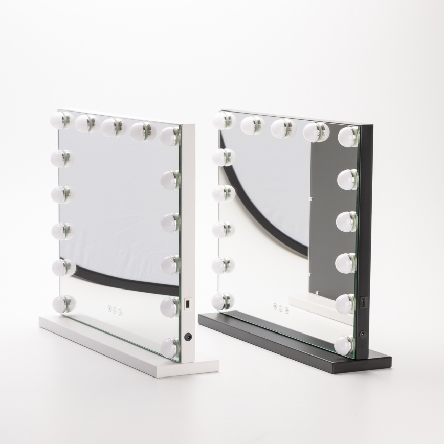 BRILAGI - LED Hämardatav meigipeegel HOLLYWOOD LED/15W/230V CCT + USB valge