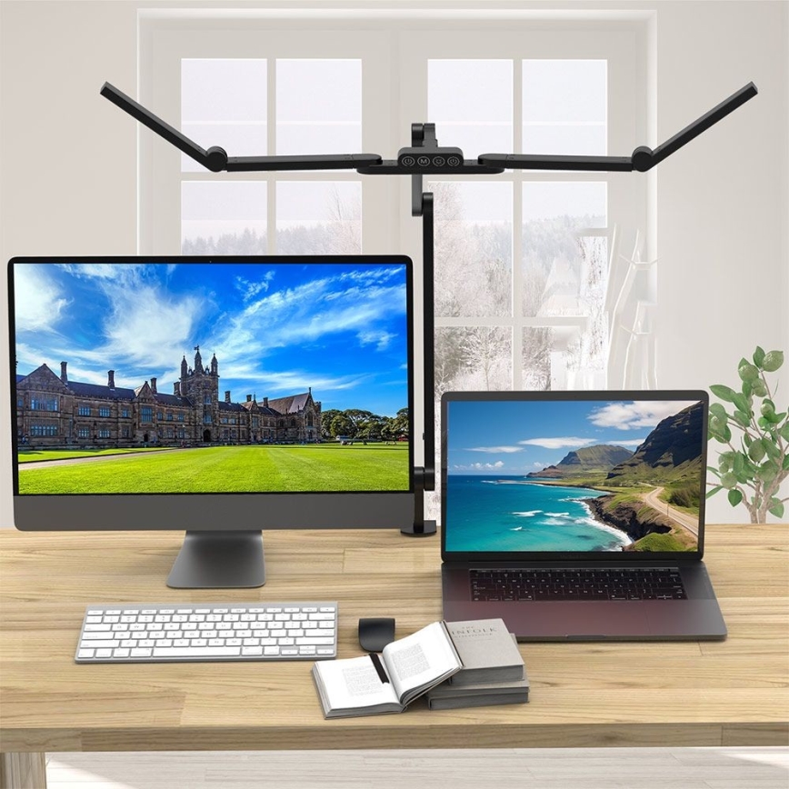 Brilagi - LED Hämardatav paindlik laualamp VARIO LED/24W/230V 3000-6500K CRI 92 must