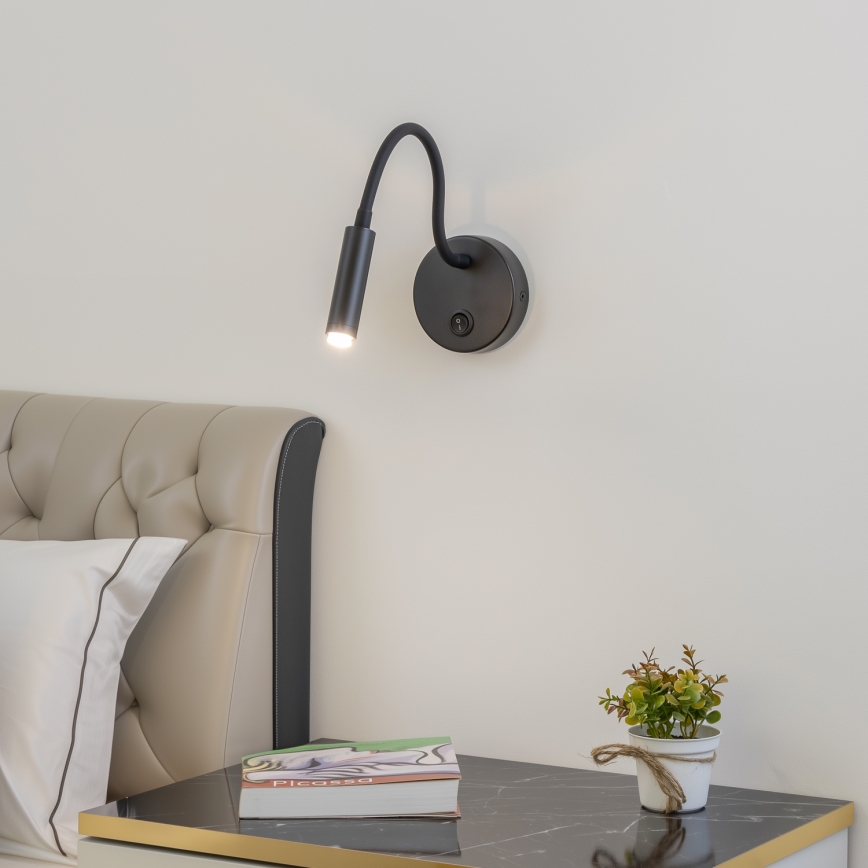 Brilagi - LED Hämardatav paindlik seinalamp MAYA 1xG9/4W/230V must 2700-6500K Wi-Fi Tuya