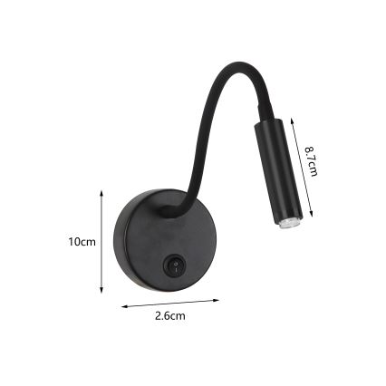 Brilagi - LED Hämardatav paindlik seinalamp MAYA 1xG9/4W/230V must 2700-6500K Wi-Fi Tuya
