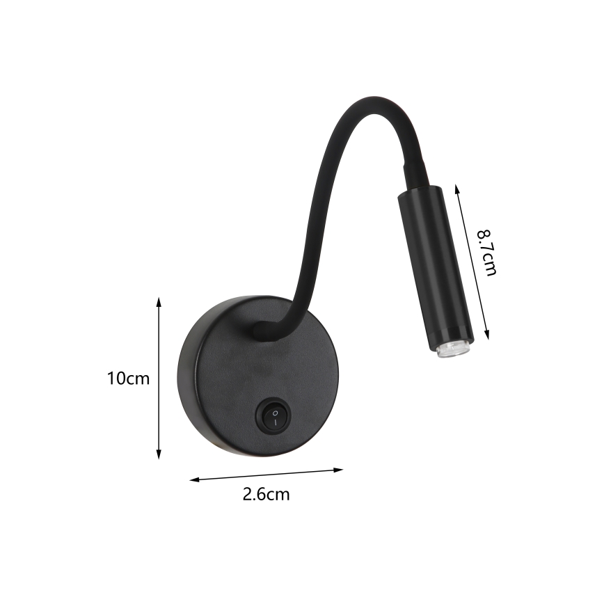 Brilagi - LED Hämardatav paindlik seinalamp MAYA 1xG9/4W/230V must 2700-6500K Wi-Fi Tuya