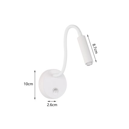 Brilagi - LED Hämardatav paindlik seinalamp MAYA 1xG9/4W/230V valge 2700-6500K Wi-Fi Tuya