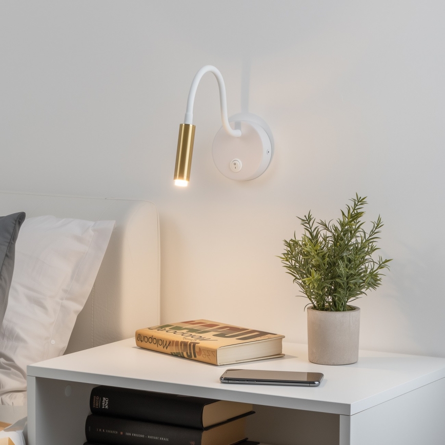 Brilagi - LED Hämardatav paindlik seinalamp MAYA 1xG9/4W/230V valge/kuldne 2700-6500K Wi-Fi Tuya