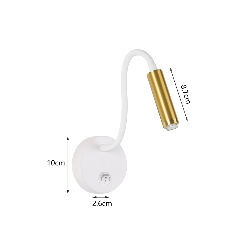Brilagi - LED Hämardatav paindlik seinalamp MAYA 1xG9/4W/230V valge/kuldne 2700-6500K Wi-Fi Tuya