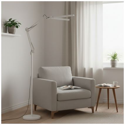Brilagi - LED hämardatav painduv põrandalamp VARIO LED/14W/230V 3000-6000K 157 cm valge