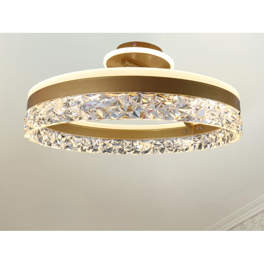 Brilagi - LED Hämardatav pinnale kinnitatav lühter LED/86W/230V 3000-6500K kuldne + kaugjuhtimispult