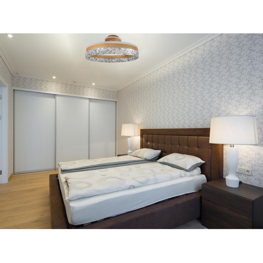 Brilagi - LED Hämardatav pinnale kinnitatav lühter LED/86W/230V 3000-6500K kuldne + kaugjuhtimispult