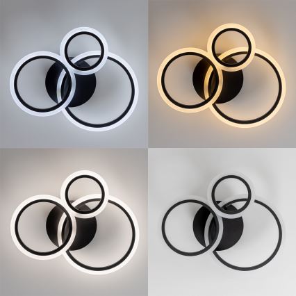 Brilagi - LED Hämardatav pinnale kinnitatav lühter ORBITS LED/40W/230V 3000-6500K must + kaugjuhtimispult