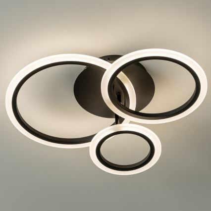 Brilagi - LED Hämardatav pinnale kinnitatav lühter ORBITS LED/40W/230V 3000-6500K must + kaugjuhtimispult