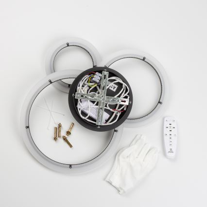 Brilagi - LED Hämardatav pinnale kinnitatav lühter ORBITS LED/40W/230V 3000-6500K must + kaugjuhtimispult