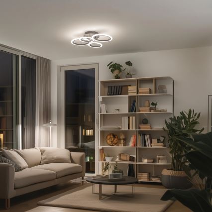 Brilagi - LED Hämardatav pinnale kinnitatav lühter ORBITS LED/50W/230V 3000-6500K antratsiit + kaugjuhtimispult