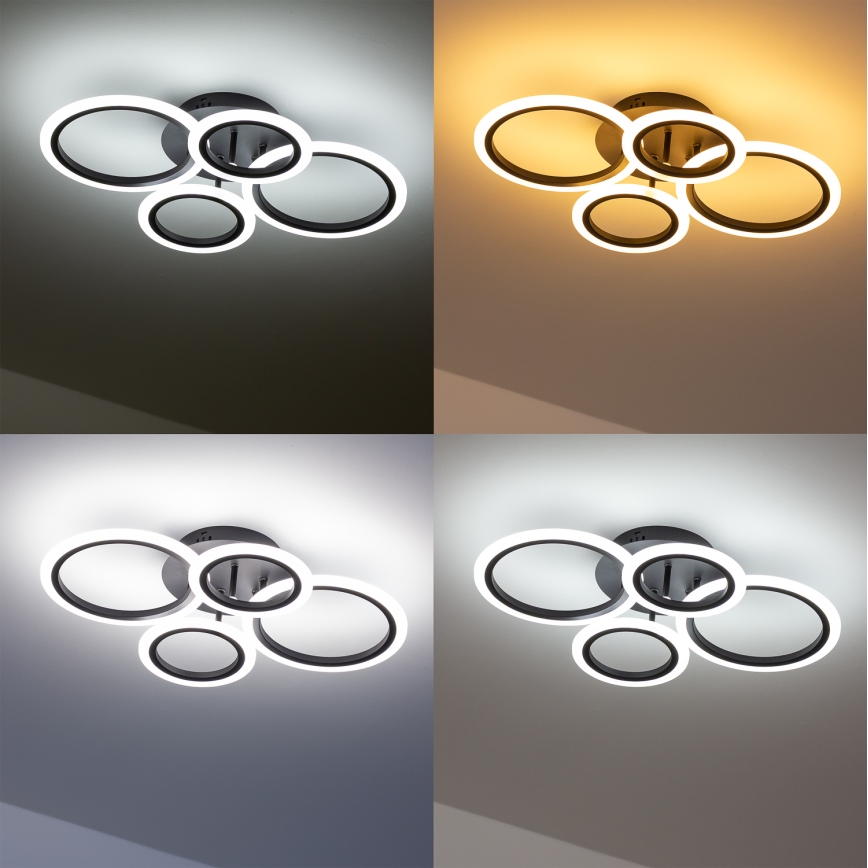 Brilagi - LED Hämardatav pinnale kinnitatav lühter ORBITS LED/50W/230V 3000-6500K antratsiit + kaugjuhtimispult