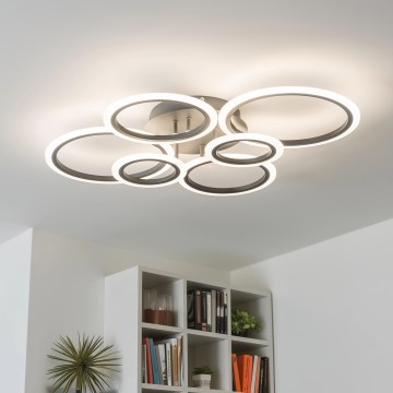 Brilagi - LED Hämardatav pinnale kinnitatav lühter ORBITS LED/85W/230V 3000-6500K antratsiit + kaugjuhtimispult