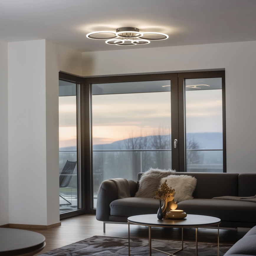 Brilagi - LED Hämardatav pinnale kinnitatav lühter ORBITS LED/85W/230V 3000-6500K antratsiit + kaugjuhtimispult