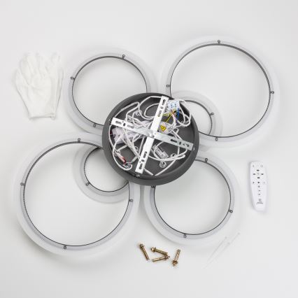 Brilagi - LED Hämardatav pinnale kinnitatav lühter ORBITS LED/85W/230V 3000-6500K antratsiit + kaugjuhtimispult