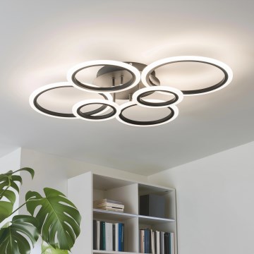 Brilagi - LED Hämardatav pinnale kinnitatav lühter ORBITS LED/85W/230V 3000-6500K must + kaugjuhtimispult