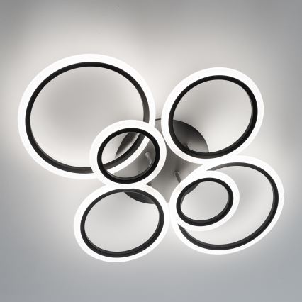 Brilagi - LED Hämardatav pinnale kinnitatav lühter ORBITS LED/85W/230V 3000-6500K must + kaugjuhtimispult