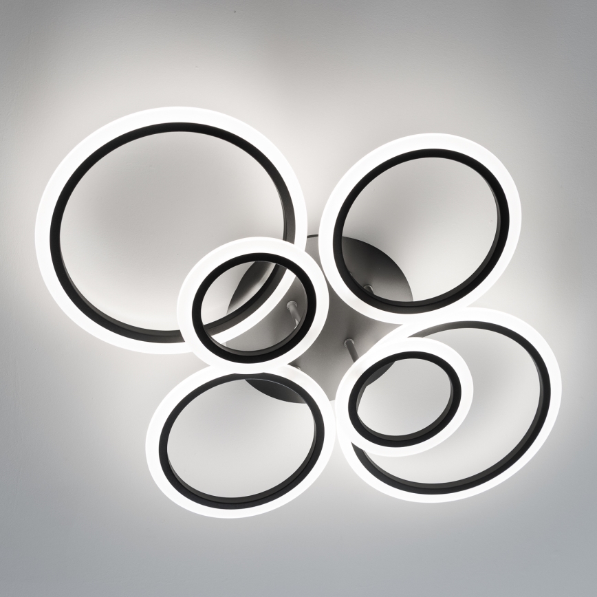 Brilagi - LED Hämardatav pinnale kinnitatav lühter ORBITS LED/85W/230V 3000-6500K must + kaugjuhtimispult