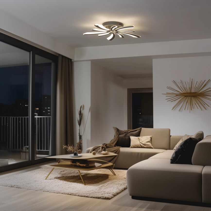 Brilagi - LED Hämardatav pinnale kinnitatav lühter TWIST LED/55W/230V 3000-6500K antratsiit + kaugjuhtimispult