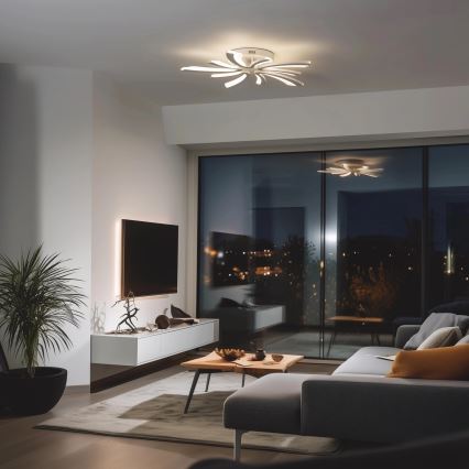 Brilagi - LED Hämardatav pinnale kinnitatav lühter TWIST LED/55W/230V 3000-6500K valge + kaugjuhtimispult