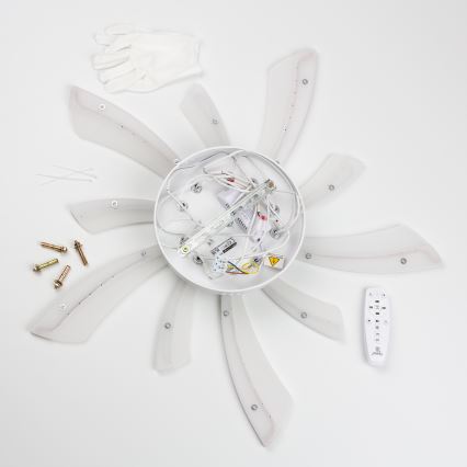 Brilagi - LED Hämardatav pinnale kinnitatav lühter TWIST LED/55W/230V 3000-6500K valge + kaugjuhtimispult