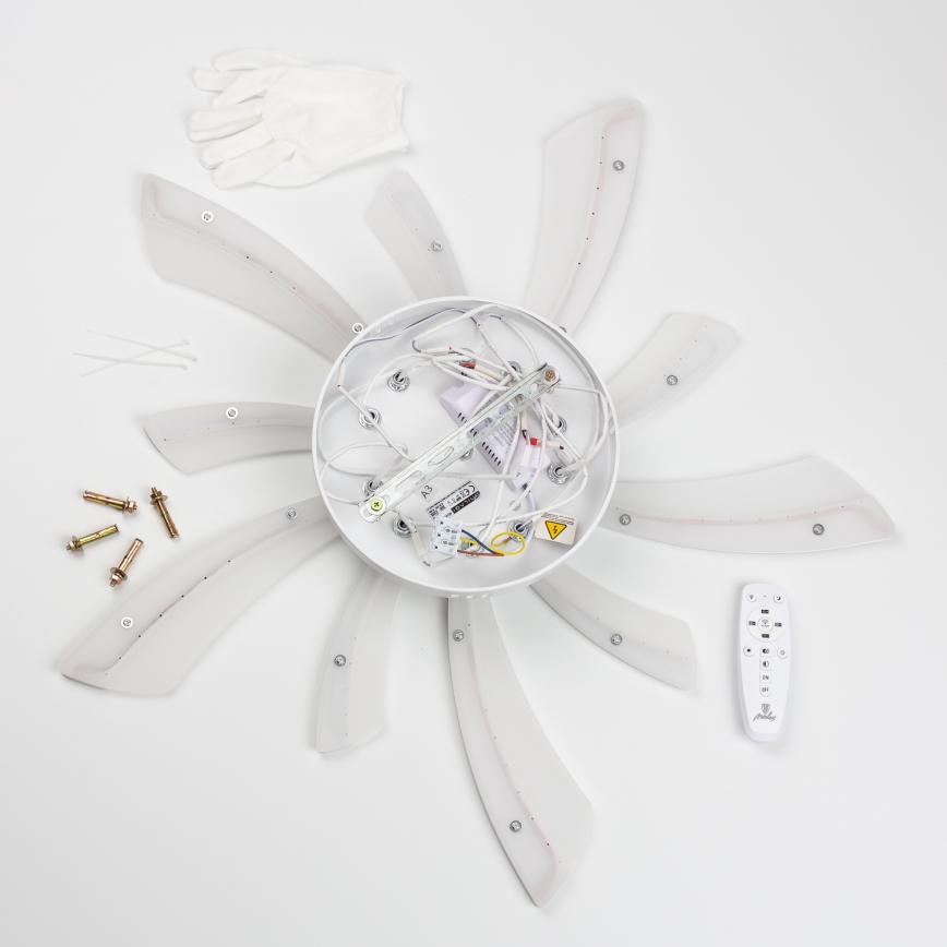 Brilagi - LED Hämardatav pinnale kinnitatav lühter TWIST LED/55W/230V 3000-6500K valge + kaugjuhtimispult
