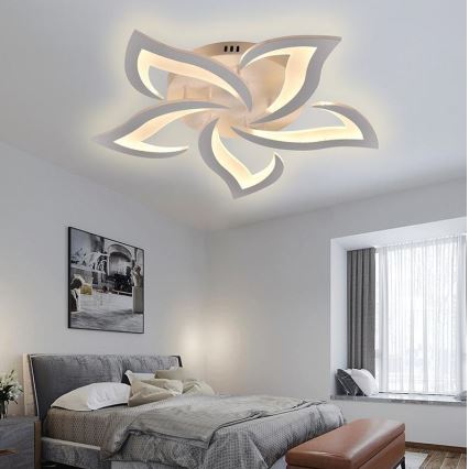 Brilagi - LED Hämardatav pinnale kinnitatav lühter TWIST LED/55W/230V 3000-6500K valge + kaugjuhtimispult