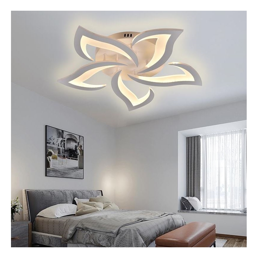 Brilagi - LED Hämardatav pinnale kinnitatav lühter TWIST LED/55W/230V 3000-6500K valge + kaugjuhtimispult