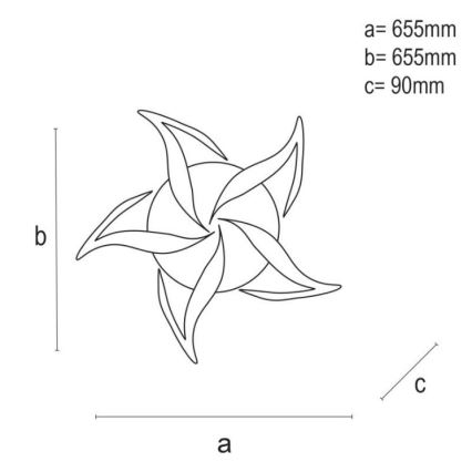 Brilagi - LED Hämardatav pinnale kinnitatav lühter TWIST LED/55W/230V 3000-6500K valge + kaugjuhtimispult