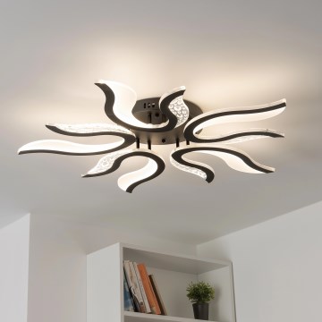Brilagi - LED Hämardatav pinnale kinnitatav lühter TWIST LED/65W/230V 3000-6500K must + kaugjuhtimispult