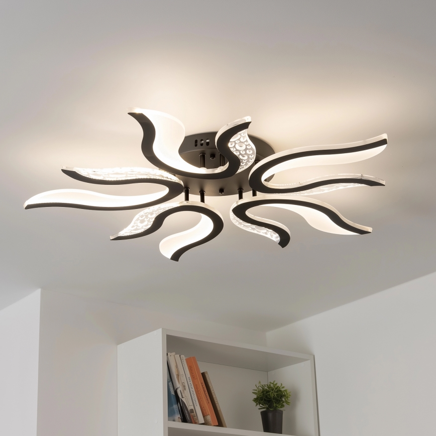 Brilagi - LED Hämardatav pinnale kinnitatav lühter TWIST LED/65W/230V 3000-6500K must + kaugjuhtimispult