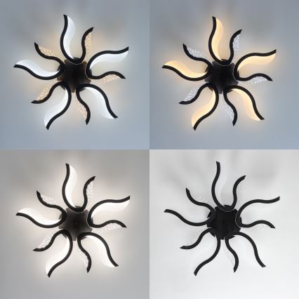 Brilagi - LED Hämardatav pinnale kinnitatav lühter TWIST LED/65W/230V 3000-6500K must + kaugjuhtimispult