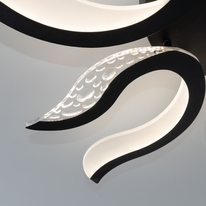 Brilagi - LED Hämardatav pinnale kinnitatav lühter TWIST LED/65W/230V 3000-6500K must + kaugjuhtimispult