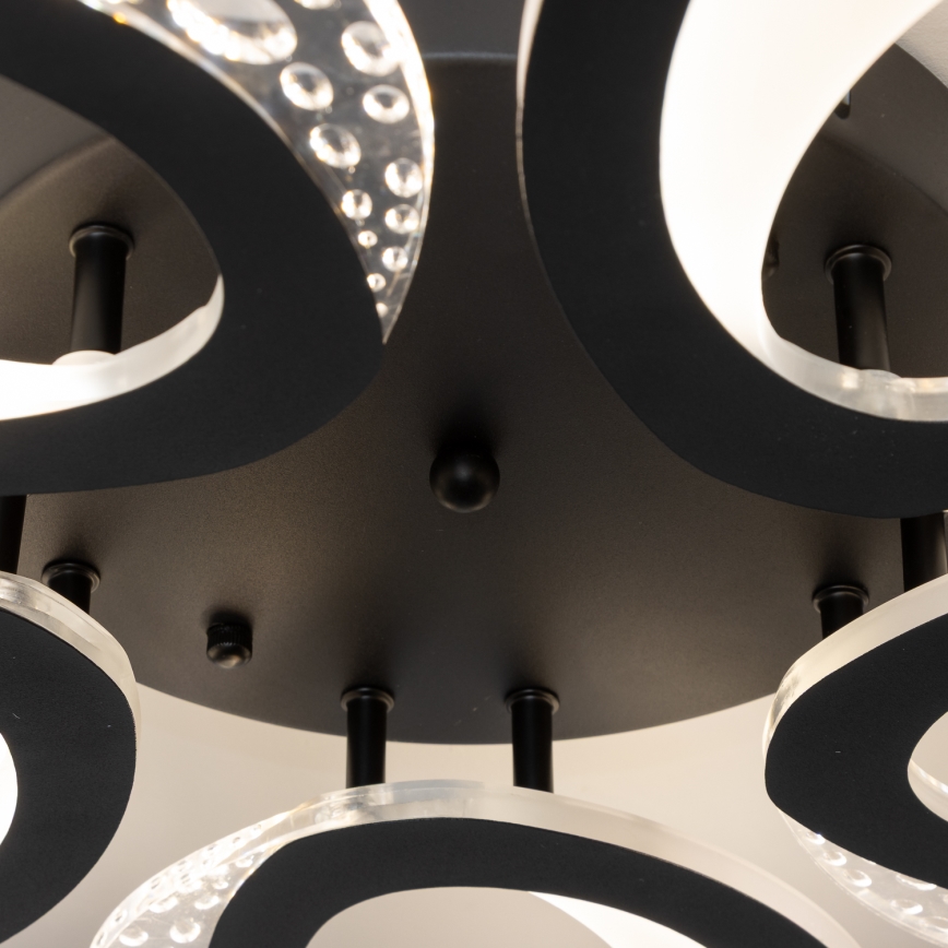 Brilagi - LED Hämardatav pinnale kinnitatav lühter TWIST LED/65W/230V 3000-6500K must + kaugjuhtimispult