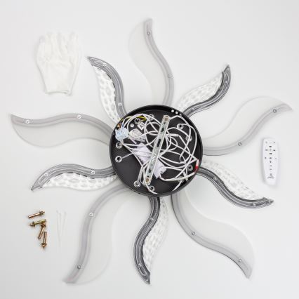 Brilagi - LED Hämardatav pinnale kinnitatav lühter TWIST LED/65W/230V 3000-6500K must + kaugjuhtimispult