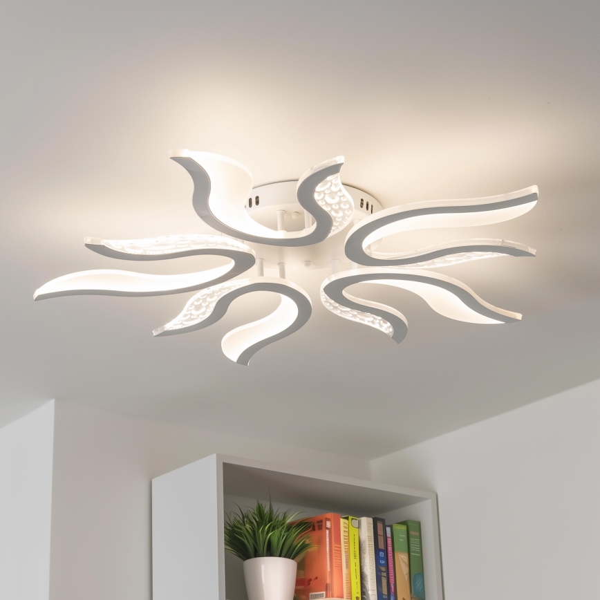 Brilagi - LED Hämardatav pinnale kinnitatav lühter TWIST LED/65W/230V 3000-6500K valge + kaugjuhtimispult
