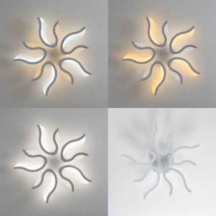 Brilagi - LED Hämardatav pinnale kinnitatav lühter TWIST LED/65W/230V 3000-6500K valge + kaugjuhtimispult