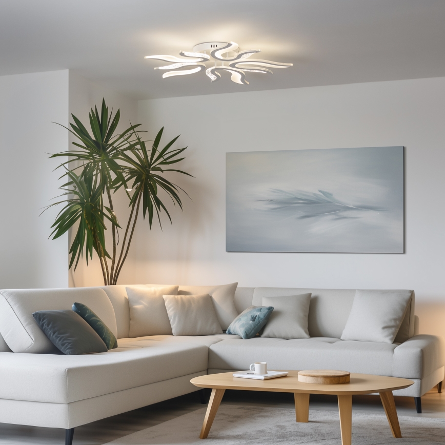Brilagi - LED Hämardatav pinnale kinnitatav lühter TWIST LED/65W/230V 3000-6500K valge + kaugjuhtimispult