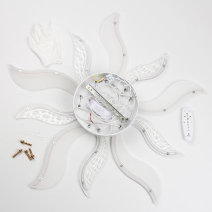 Brilagi - LED Hämardatav pinnale kinnitatav lühter TWIST LED/65W/230V 3000-6500K valge + kaugjuhtimispult