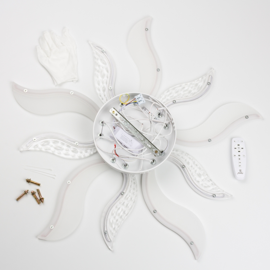 Brilagi - LED Hämardatav pinnale kinnitatav lühter TWIST LED/65W/230V 3000-6500K valge + kaugjuhtimispult