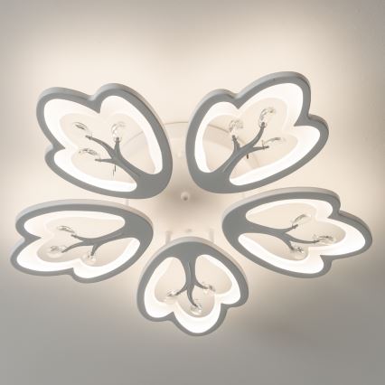 Brilagi - LED Hämardatav pinnale kinnitatav lühter TWIST LED/80W/230V 3000-6500K valge + kaugjuhtimispult