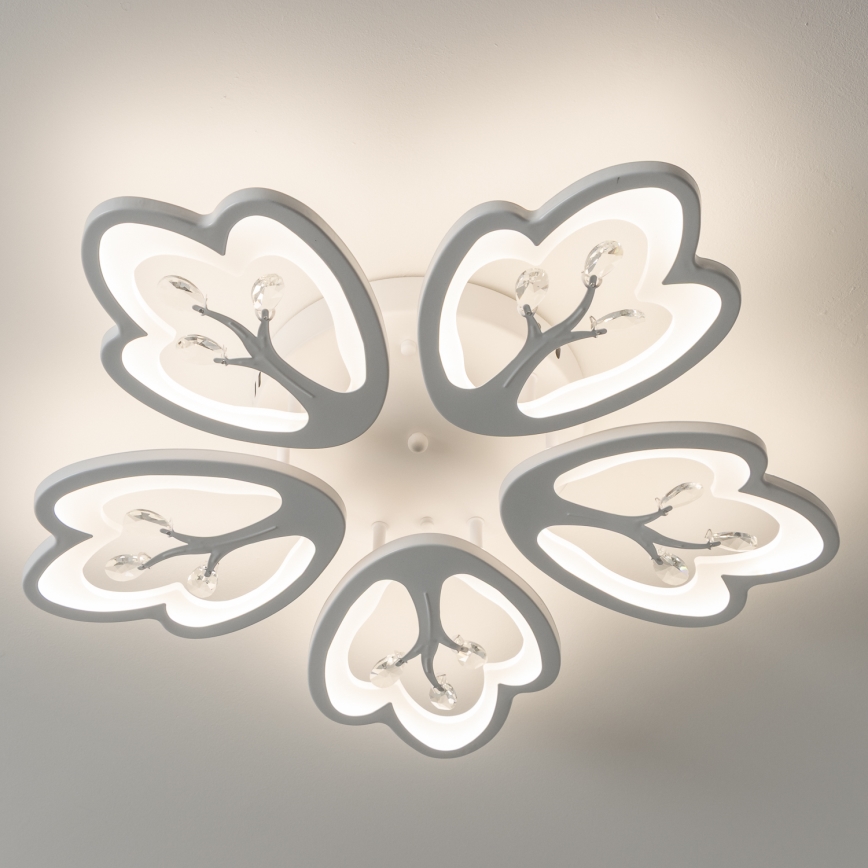 Brilagi - LED Hämardatav pinnale kinnitatav lühter TWIST LED/80W/230V 3000-6500K valge + kaugjuhtimispult